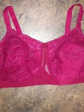 Goddess 50E Pink Red Lace Bra